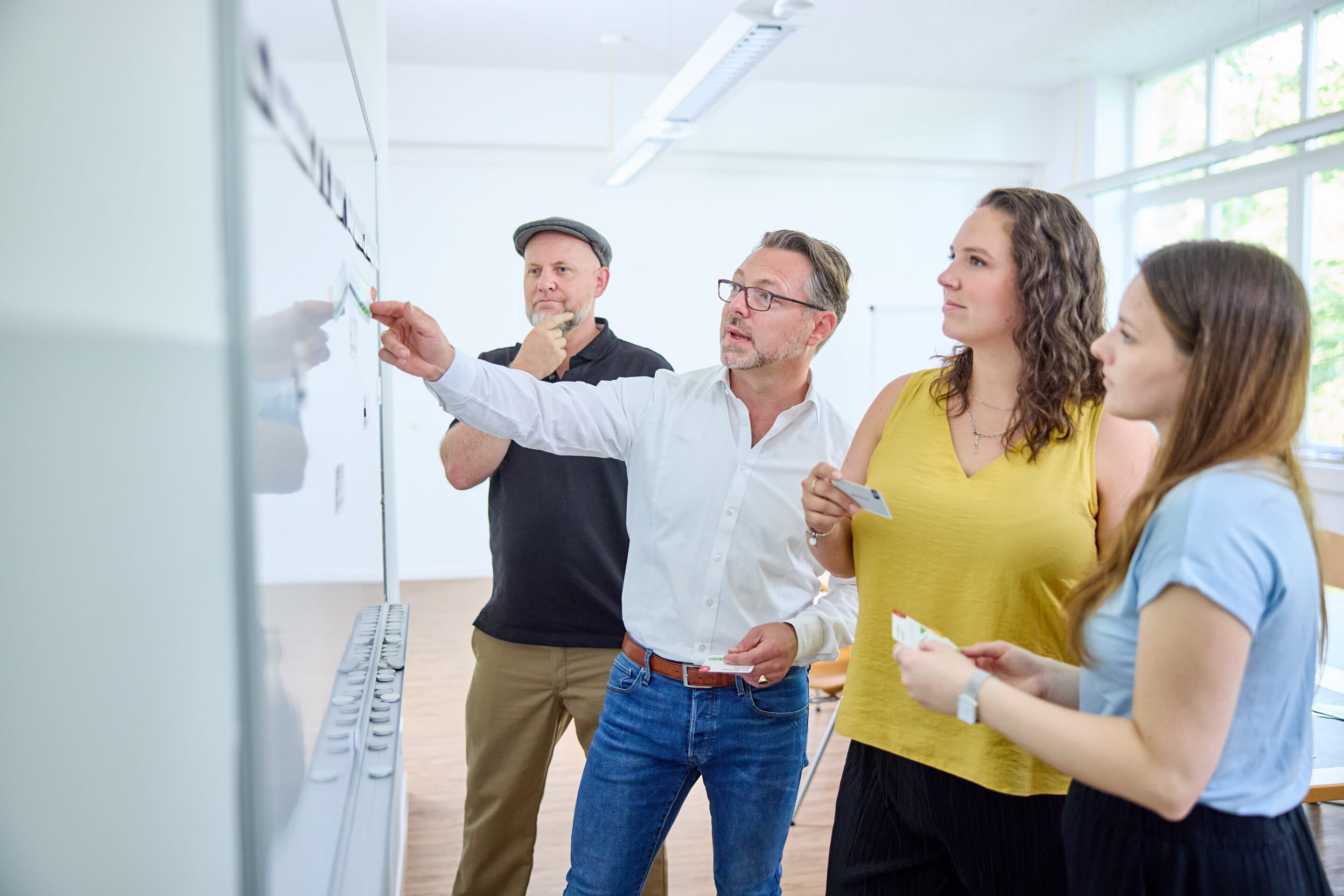 Das Aufgesang-Team bei einer Strategie-Besprechung im Hannoveraner Büro