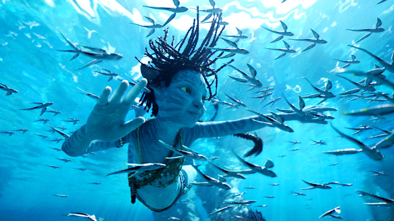 Fantastische Unterwelt des Blockbusters "Avatar - the way of water". Den Fantasy Streifen solltest Du unbegingt in 3D genießen.