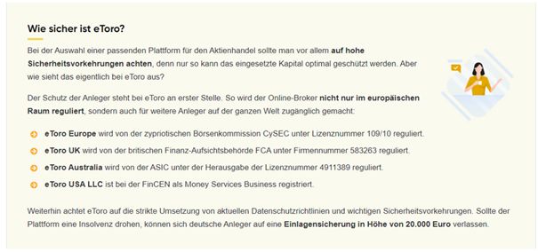 Wie sicher ist eToro