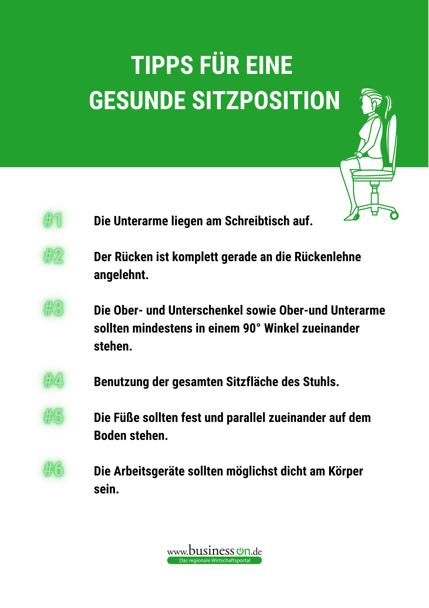 Gesunde Sitzposition