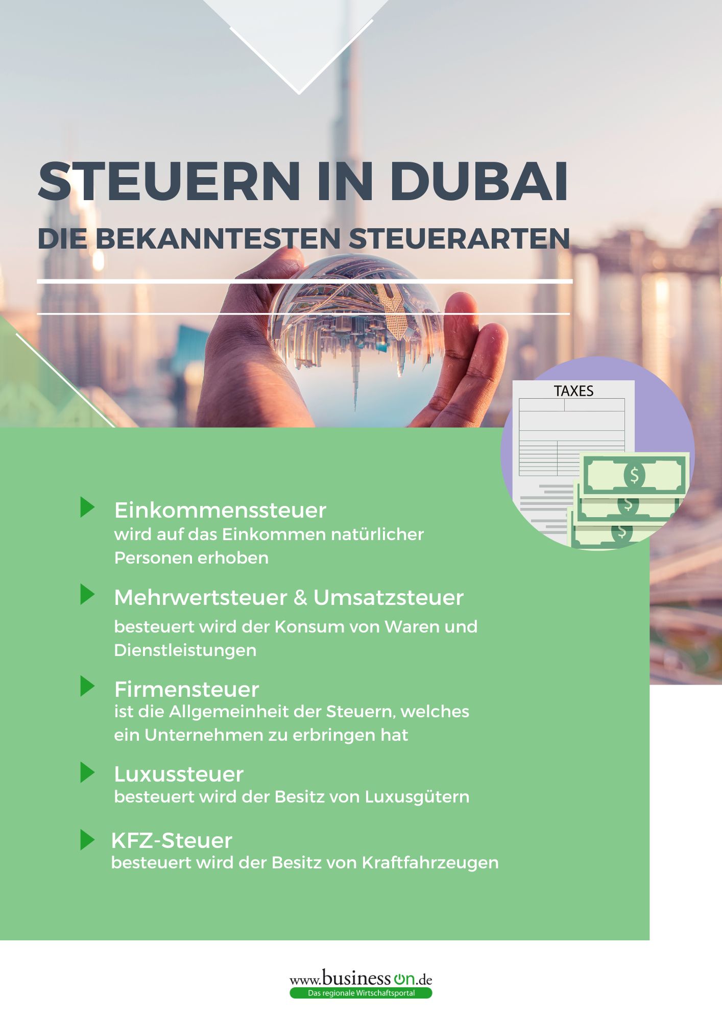 Infografik: Steuern in Dubai