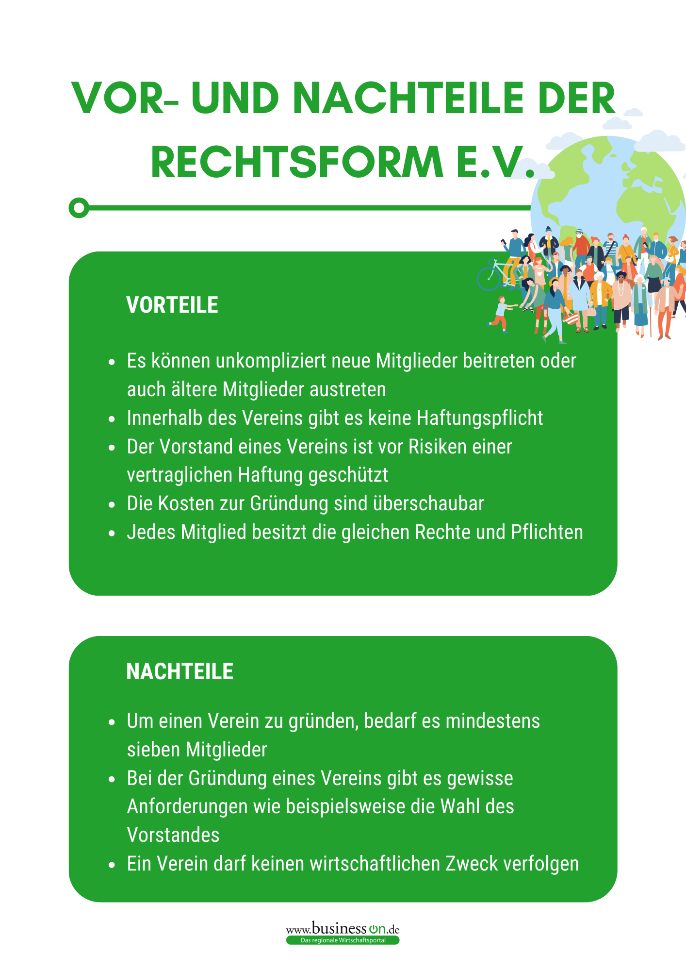 Vor- und Nachteile der Rechtsform e.V.