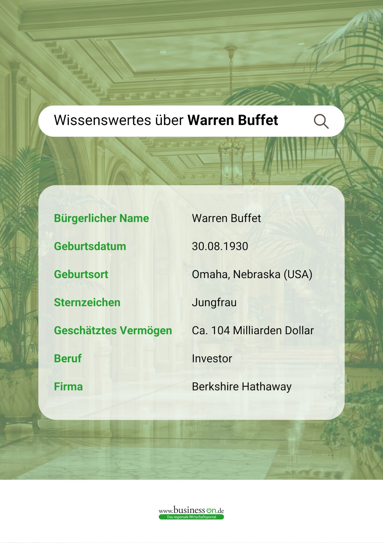 Wissenswertes über Warren Buffet